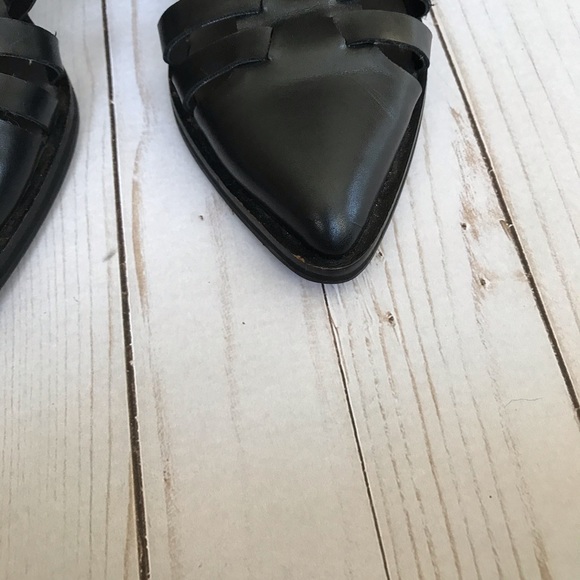 Zara Black Gladiator Pointed Toe Ankle Strap Sandals - Picture 2 of 8